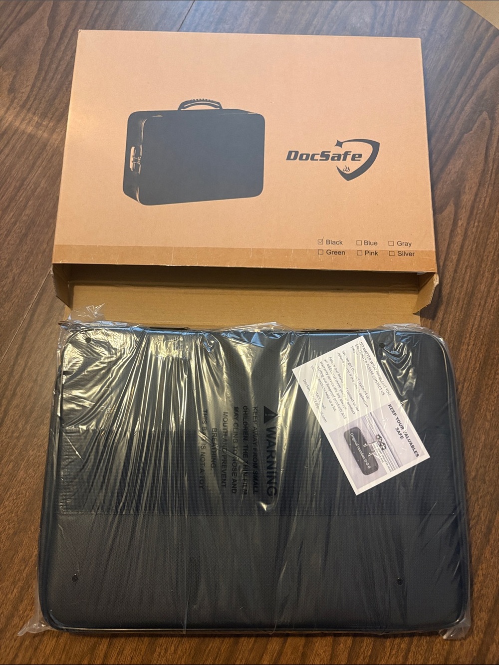 NEW Docsafe 5200 F Fireproof Document Bag w/ Lock Black